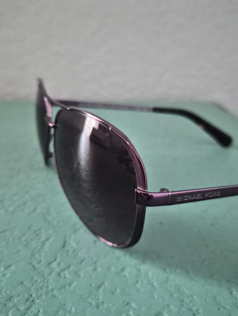 Michael Kors Plum Purple Aviator Sunglasses 70s Boho Jet Set